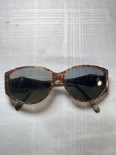 Vintage Evan Picone E347 Brown Autumn Acetate Oval Sunglasses Japan FRAMES ONLY