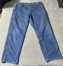 Wrangler Carpenter Jeans Mens 42x32 Blue Authentic Issue Real Comfort