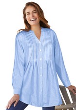 Woman Within Women's  Plus Size Perfect Pintuck Tunic