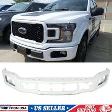 For 2018-20 Ford F-150 F150 Pickup Oxford White Front Bumper Face Bar W/Fog Hole