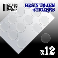 12x Resin Token Stickers 40mm - Naklejka Miniaturowa diorama