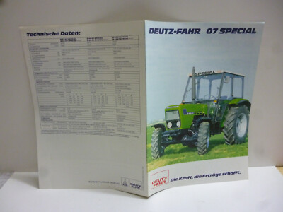 Deutz-Fahr 07 Special Tractor Original Tractor brochure 4 pages 9132801