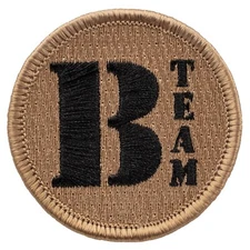 B Team Patch - 2" Round Embroidered Patch