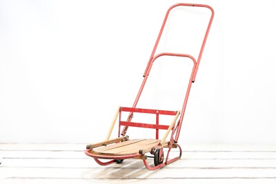 VntgFlexible Flyer? Sled Wooden Childs Sled Baby Sled With Wheels #28 Christmas