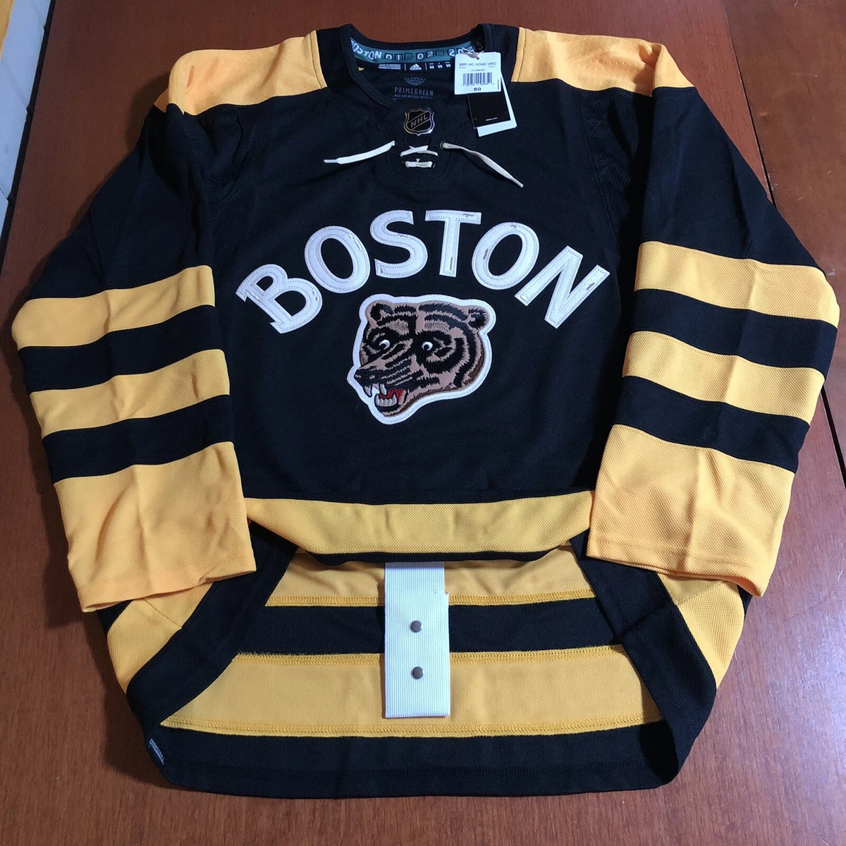 Adidas Boston Bruins Primegreen Authentic Home Men's Jersey 50