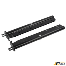 30'' 1-1/8" Bolt Spacing Black Straight Spring Loaded Mud Flap Hanger Semi Truck