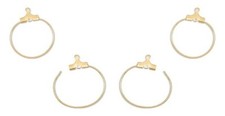 100 GOLD Plated BEADING HOOPS or Wine Charm RINGS with Top Loop ~ 20mm / 3/4"