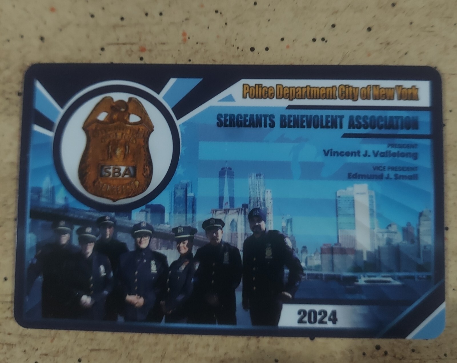 PBA NYpd 2024 SBA SERGEANTS CARD Card NEW Signed Phone Number eBay