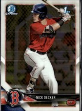 2018 Bowman Chrome Nick Decker Boston Red Sox #BDC124  4 Card Lot
