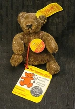 Steiff Chocolate Brown Original Teddy Bear, #0206/11, Circa 1984