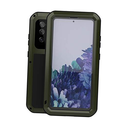 LOVE MEI Rugged Military Case for Galaxy S20 FE 5G - Heavy Duty, Green