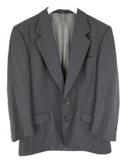 VALENTINO Uomo Blazer Men's EU 50 Single Breasted Wool Notch Lapel Grey