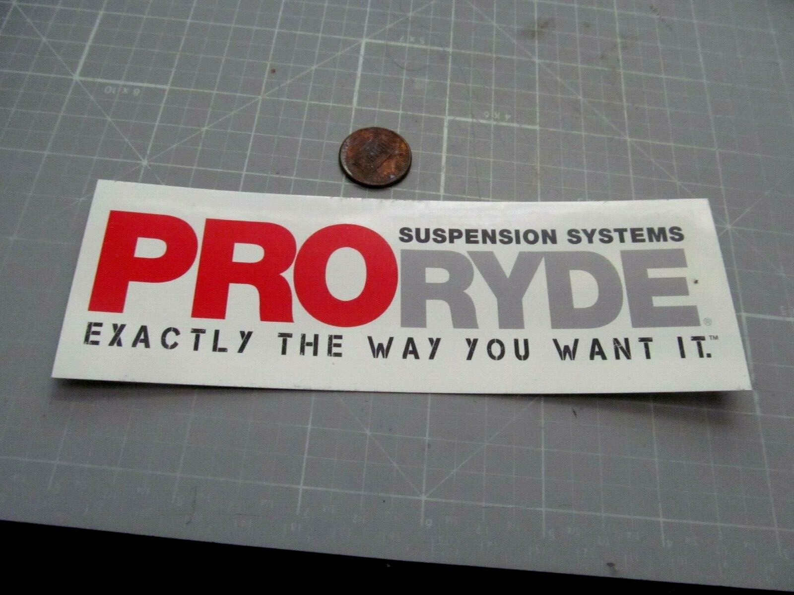 WHITE PRO-RYDE Sticker Decal ORIGINAL OLD STOCK RACING | eBay
