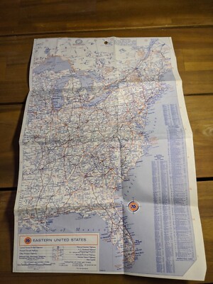 Vintage 76 1975 Eastern United States Map