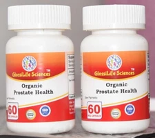6 x 60 Cap Organic Prostate Health by GlossiLife  Saw Palmetto 50% Fatty Acids