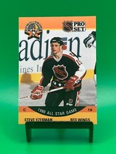 1990-91 Pro Set NHL #347 Steve Yzerman All-Star Game Detroit Red Wings