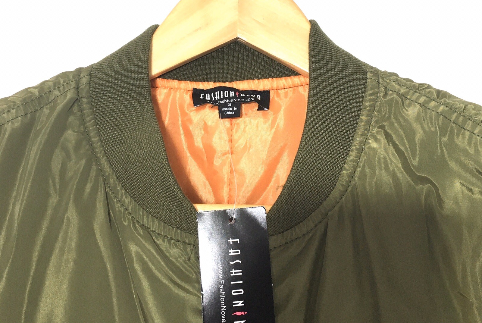 Fashion Nova Olive Green Bomber Jacket NWT eBay