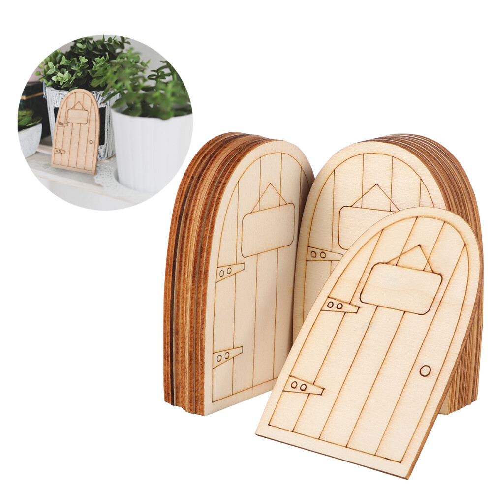 20 Pcs Unfinished Wood Fairy Door Fairy Doors Windows Diy Wood Elf Door