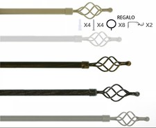 Bastone per tenda in ferro estendibile da 120 a 210 cm - Torciglione 120 a 300cm