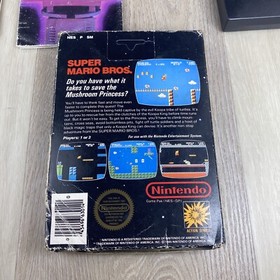 Super Mario Bros NES CIB Complete In Box Authentic 5 Screw Cartridge - Black Tab