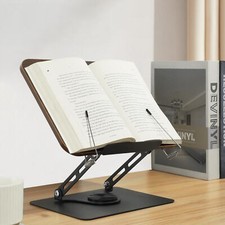 Book Stand for Desk 360° Rotate Adjustable Book Holder for Textbook Magazine