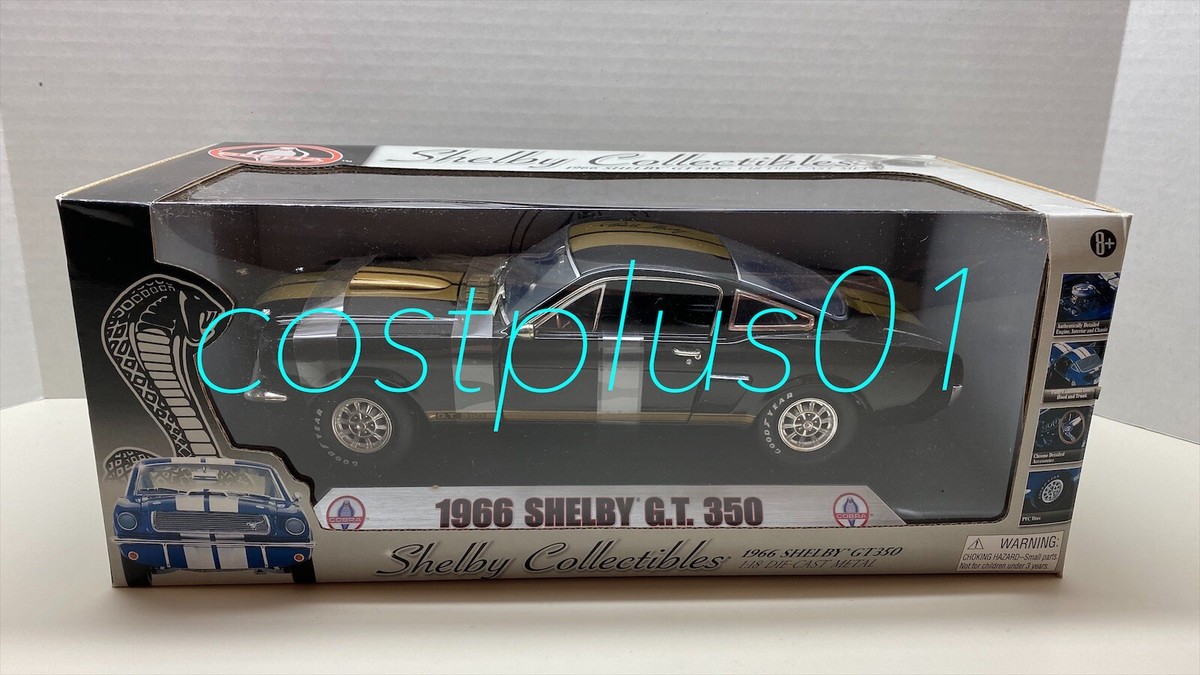 SHELBY COLLECTIBLES SIGNED 1966 SHELBY GT 350 1:18 BLACK