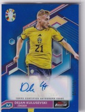 Topps Finest Road UEFA Euro 2024 No BCA-DK Dejan Kulusevksi Blue Auto 141/150