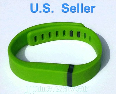 1 Large Lime GREEN for FitBit FLEX Wristband/Bracelet with Clasps (NO TRACKER)