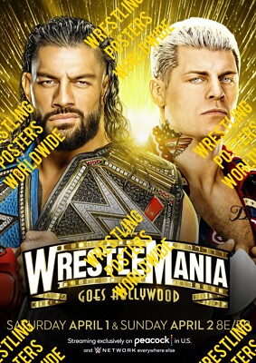 Poster Wwe Stream Wrestlemania #799 WWE WRESTLEMANIA 39 CODY