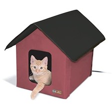K H Pet Products Outdoor Thermo Kitty House Red/Black