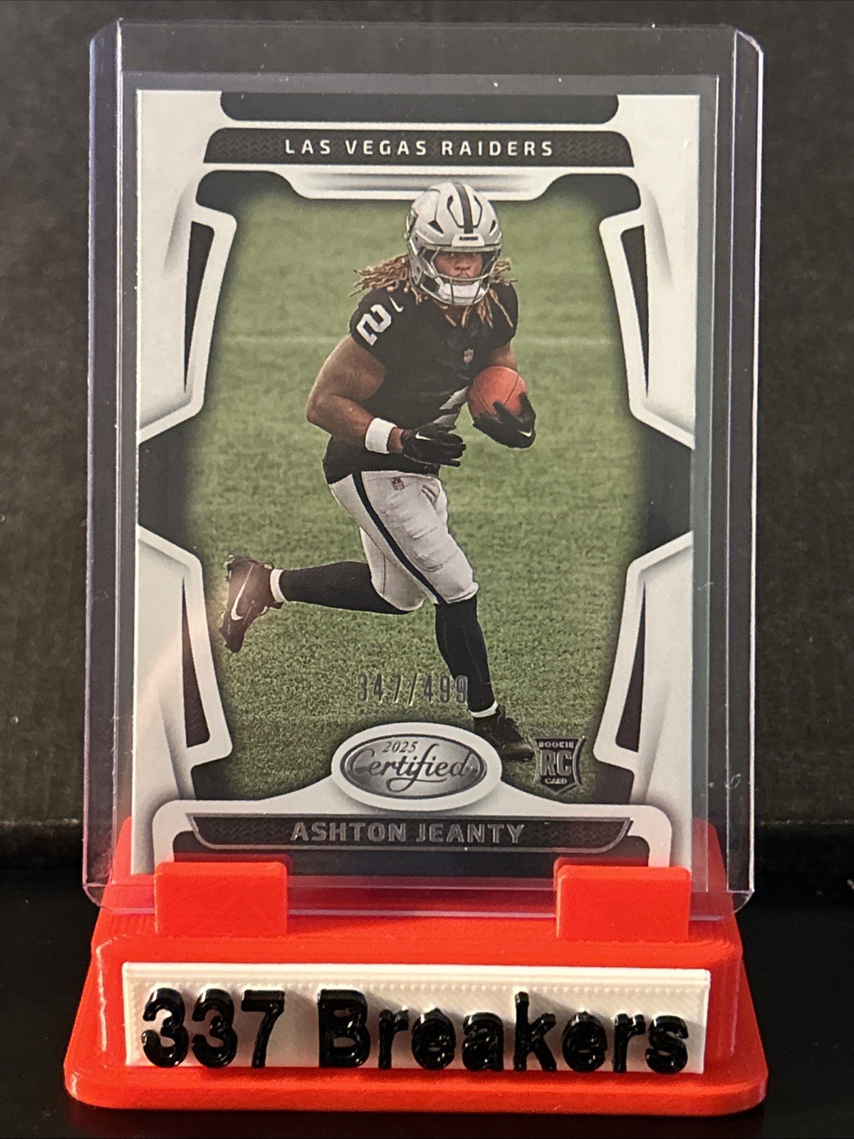 2025 Panini Certified Ashton Jeanty Rookie /499 no. 125 Las Vegas Raiders RC