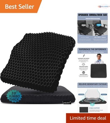 Gel Seat Cushion Jumbo Size for Office Wheelchair Car Pain Relief Cooling