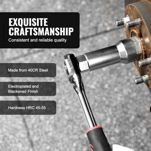 VEVOR 10-Piece Axle Spindle Thread Chaser Set, Metric M20 M22 M24 and UNF 13/16"