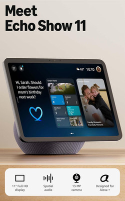 Echo Show 11 (Newest Model), Vibrant Full-Hd 11'' Display with More Viewing Area 