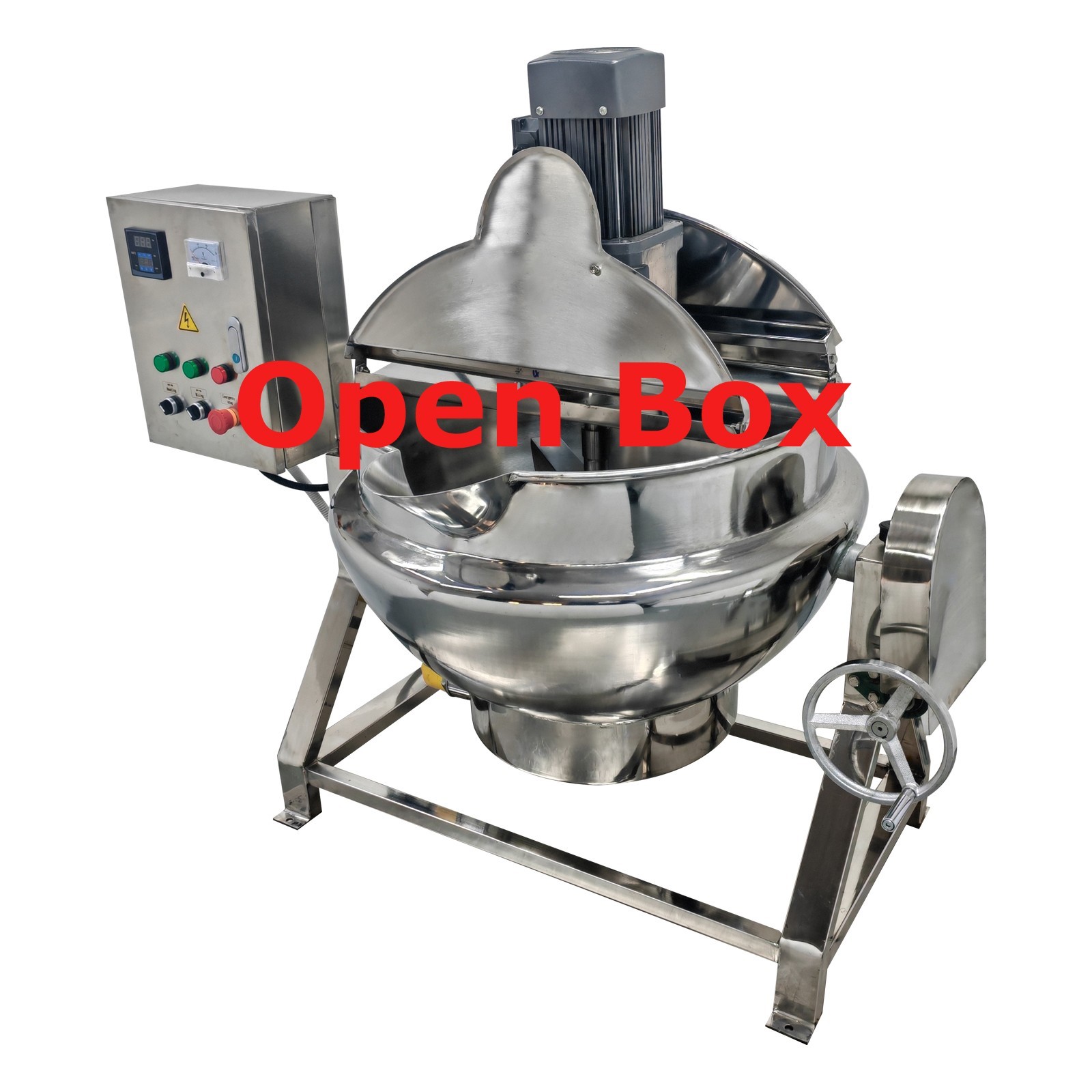 Open Box Jacketed Kettle 50L 13.2Gallon 220V 3 Phase Tilting Cooking Mixer Pot