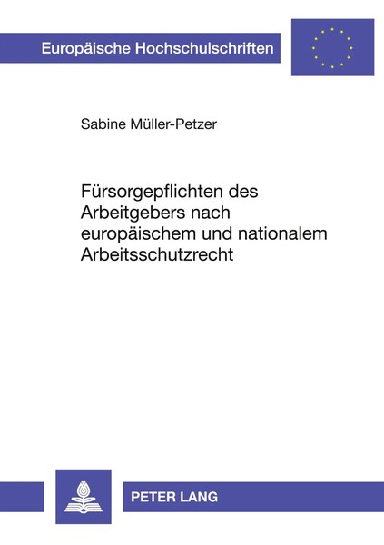 FüRsorgepflichten Des Arbeitgebers Nach EuropäIschem Und Nationalem...-image