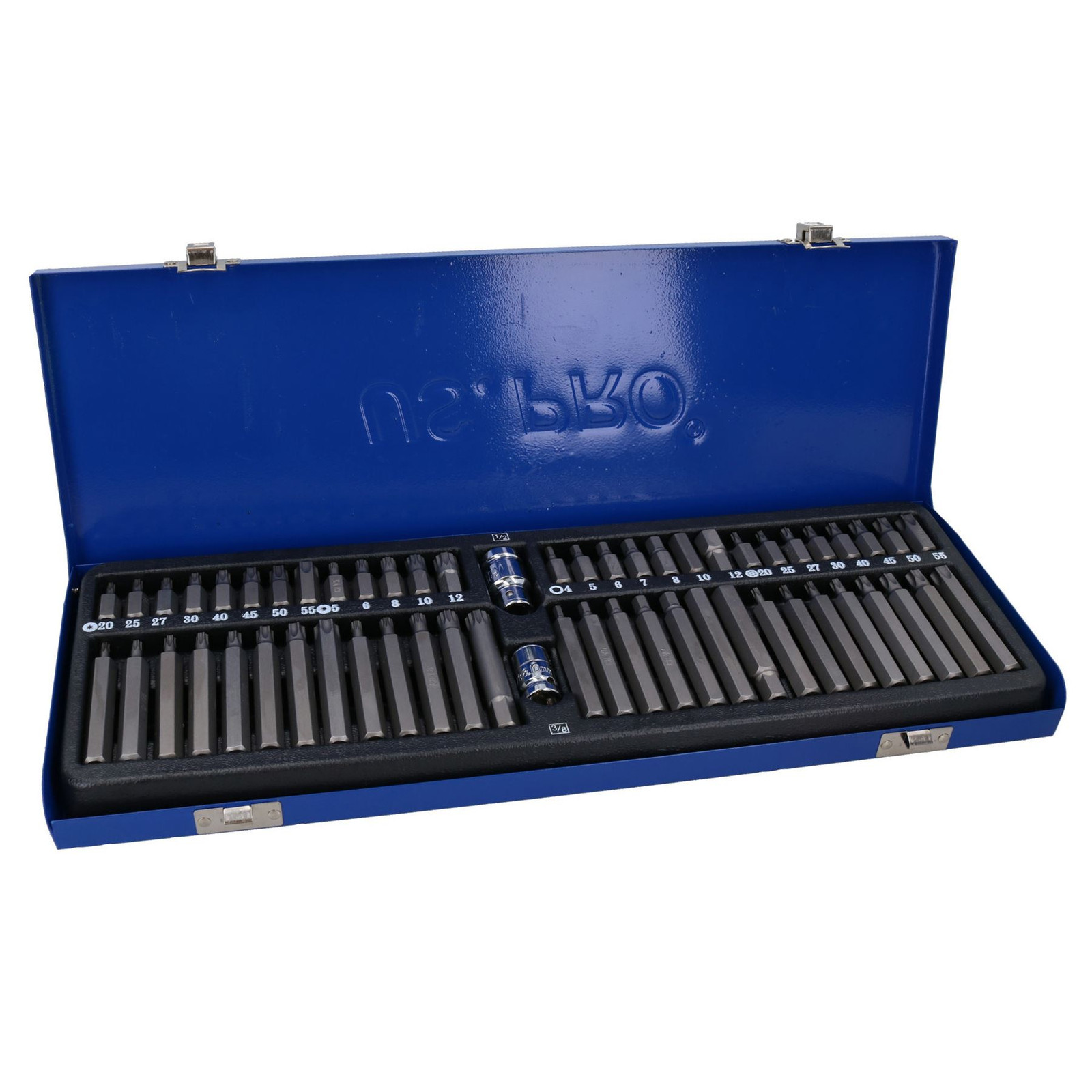 Hex / Allen / Torx / Tamper / Star / Spline Sockets 58pc Set 3/8"" 1/2"" Dr AT910