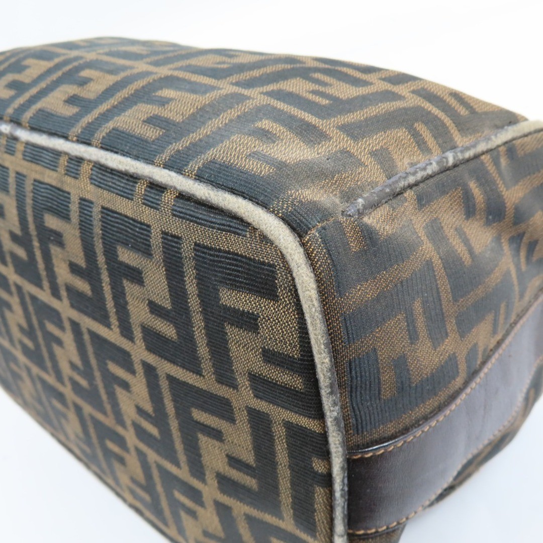 FENDI Zucca Vanity Hand Bag Pouch Brown FF Logo Women's Auth thumbnail 7