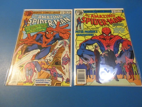 Amazing Spider-man #185,186 Bronze age lot of 2 Chameleon FVF/VF- Beauties Wow