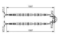BOSCH Bremsseil Seilzug Feststellbremse 1 987 482 537 für OPEL ASTRA CC T98 F70