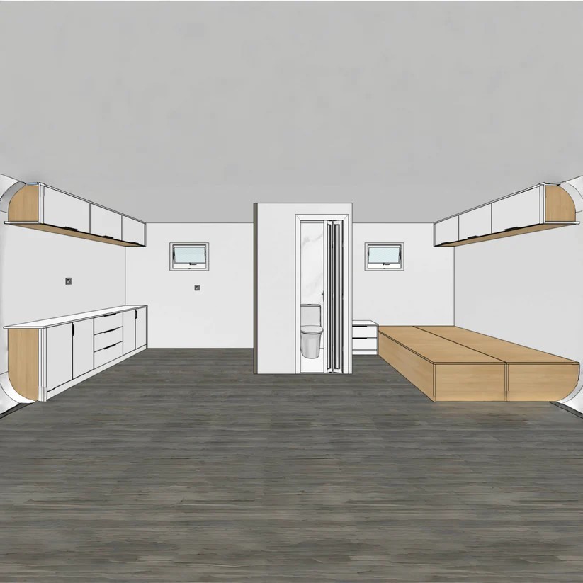 20ft Prefab Portable Tiny House Backyard Office Outdoor Living Pod House