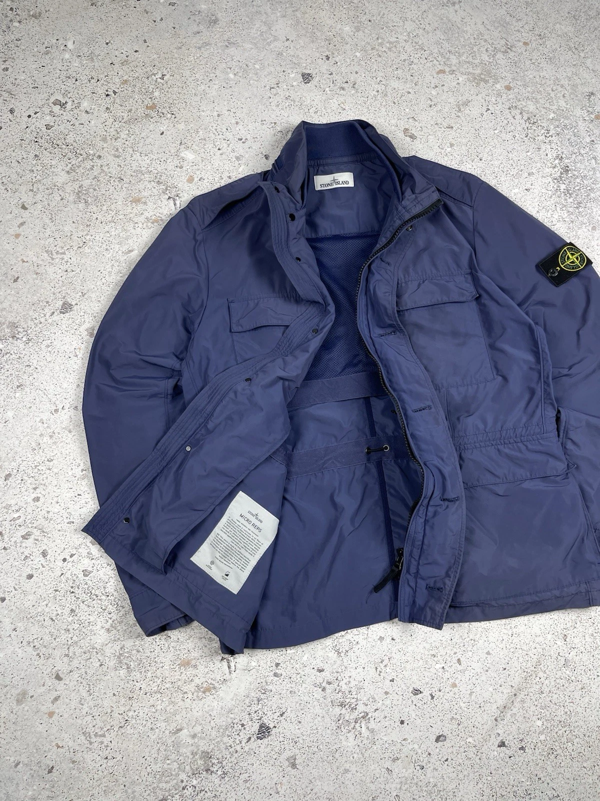 Vintage Stone Island 2012 Micro Reps Field Jacket Navy Blue Faded Color size XL - product detail image 3