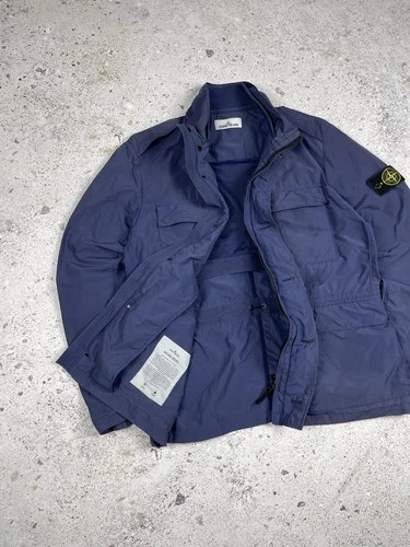 Vintage Stone Island 2012 Micro Reps Field Jacket Navy Blue Faded Color size XL image 3