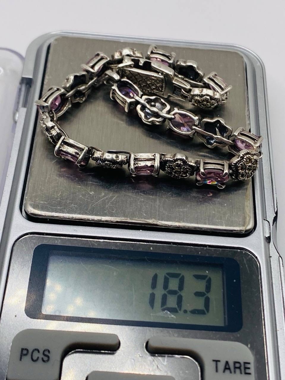 Bracelet Solid Sterling Silver 925 Marcasites Wom… - image 12