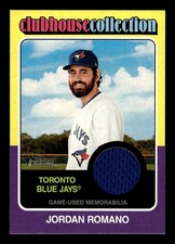 2024 Topps HERITAGE JORDAN ROMANO CLUBHOUSE COLLECTION RELIC BLUE JAYS CCR-JRO
