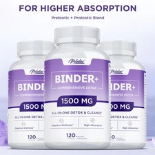 Binder Detox - Activated Carbon, Zeolite - Detox Support, Natural Cleanse Aid