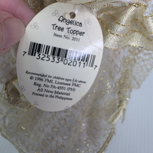 Precious Moments Angelica Christmas Tree Topper 12" Blonde Girl Vintage Holiday - Picture 10 of 10