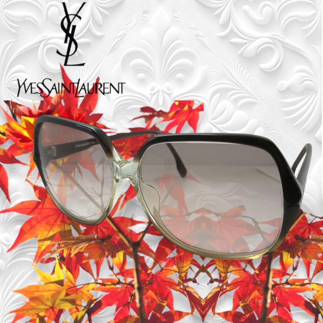 Autentici occhiali da sole Yves Saint Laurent vintage 31 5506 montatura oro marrone unisex