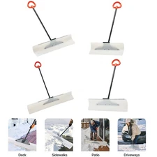 Uimoso Snow Shovel 24" 30" 36" 48" Blade Ergonomic Handle Detachable Snow Pusher