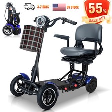 Folding Electric Scooter 4 Wheels Mobility Scooters Power Wheelchair For Seniors
